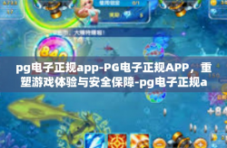 pg电子正规app-PG电子正规APP，重塑游戏体验与安全保障-pg电子正规app